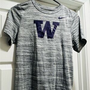 Nike Gray and Purple Kids Short Sleeve Tee